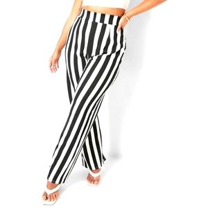 Stripe Slim Wide Leg Pants